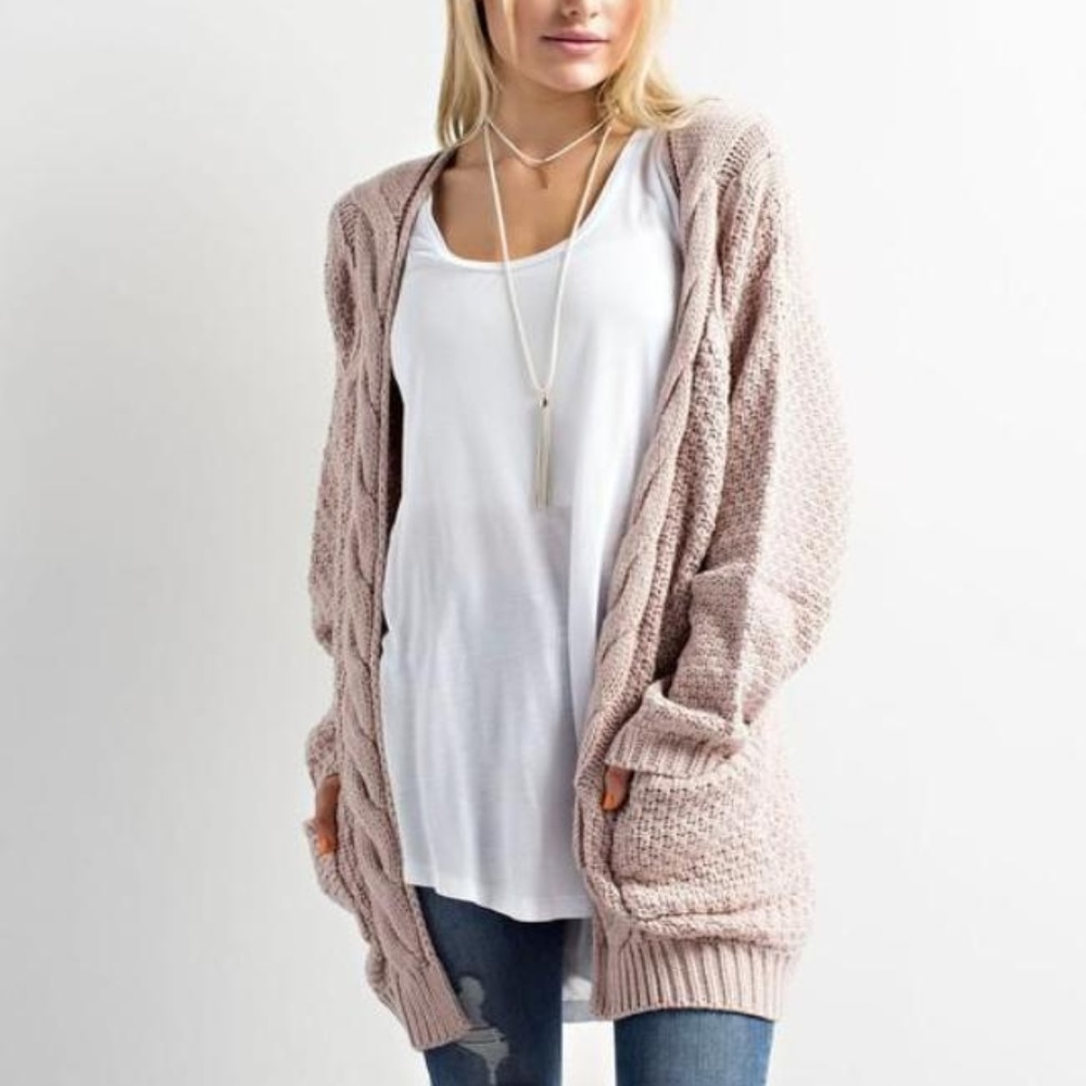 CABLE KNIT CARDIGAN
